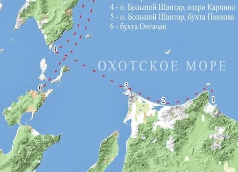 Шантары или «Острова мечты» в западной части Охотского моря